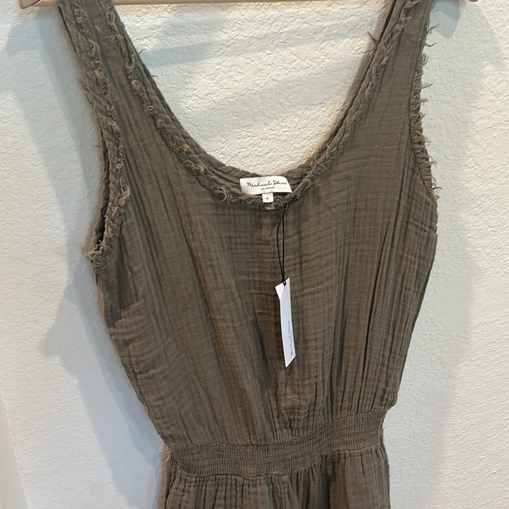 MICHAEL STARS *NEW WITH TAGS* Olive Green Sleeveless Jumpsuit - Picture 4 of 7